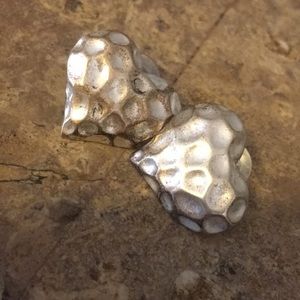 Honeycomb heart earrings